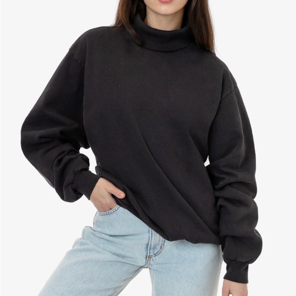 14 OZ HEAVY FLEECE TURTLENECK SWEATSHIRT *NWOT*